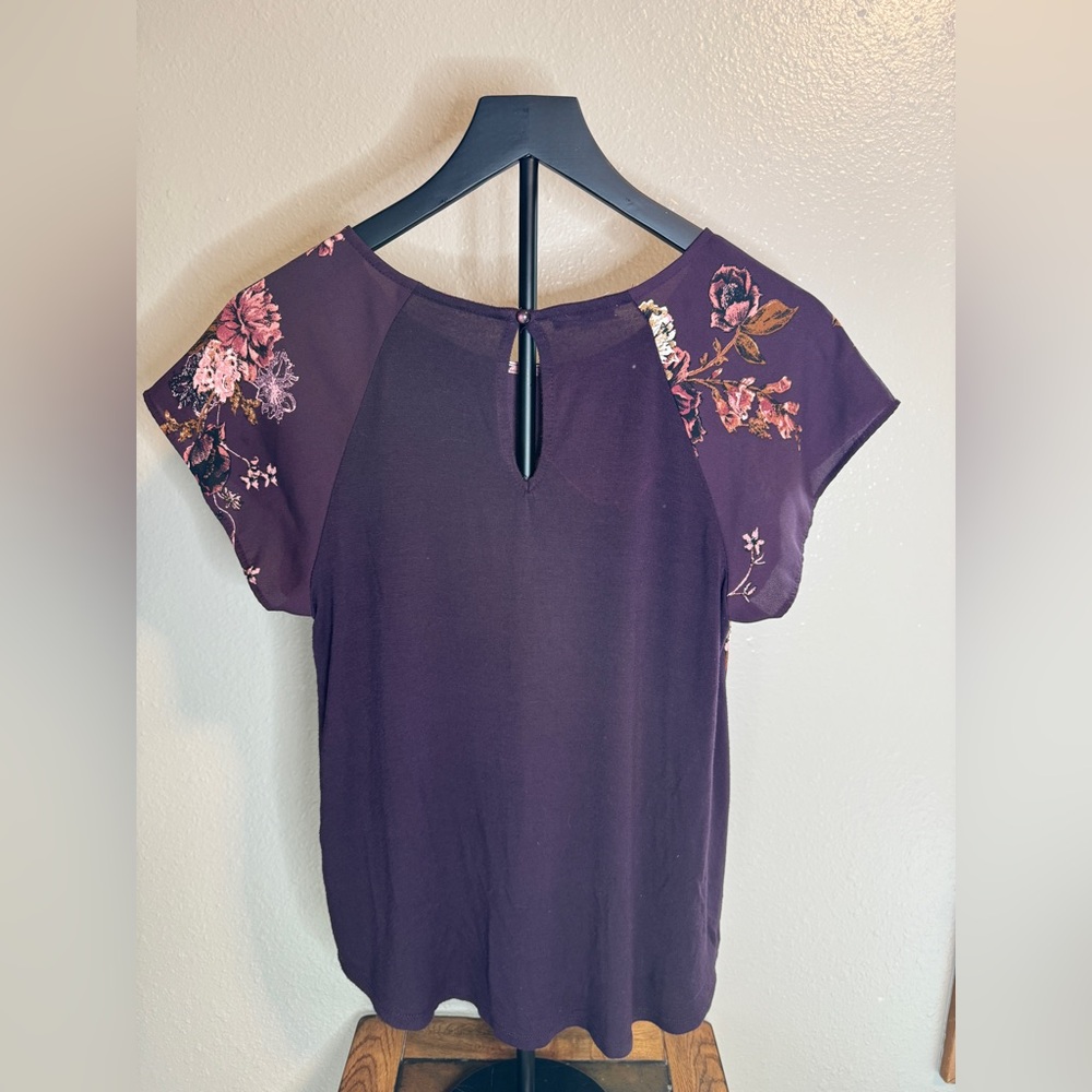 Maurices Purple Floral Blouse - Picture 2 of 6
